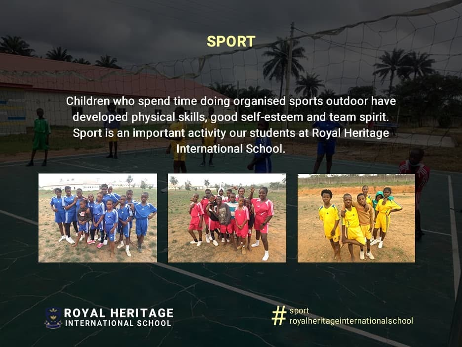 Sports facilities including football field and courts